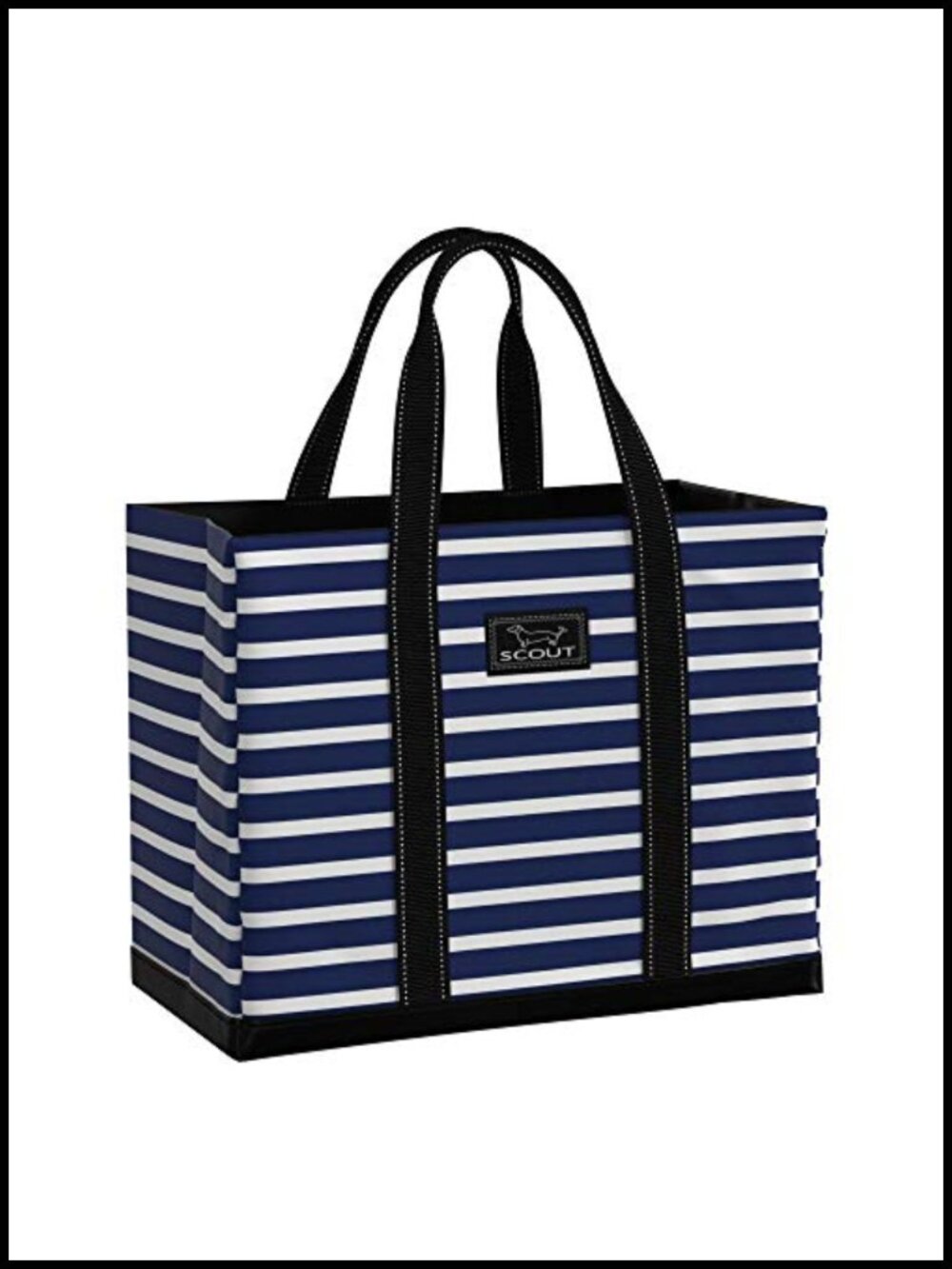 Large Water-Resistant Lightweight Open Top Tote with Inside Zip Pocket for